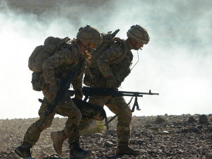 Royal Marines vom 45 Commando bei der Übung Black Alligator in der Mojave-Wüste in den USA. Bild: POA(Phot) Sean Clee. Bildlizenz.